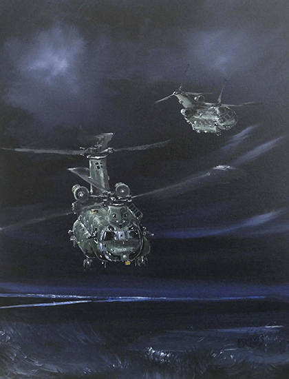 Per Noctem (by night), 7 Sqn Chinook