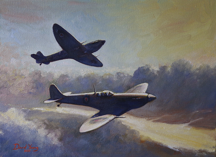 Spitfires at Sunset
