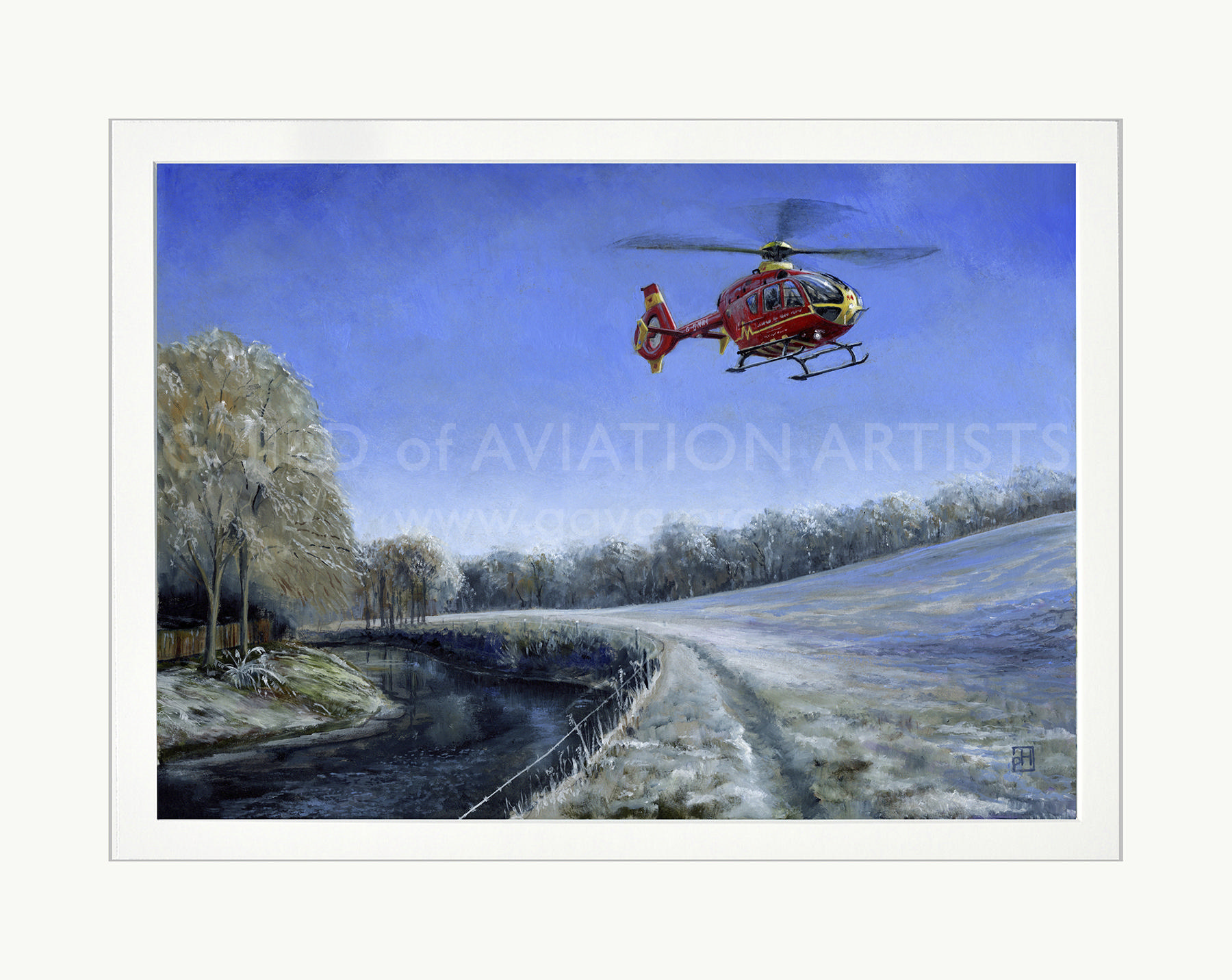 Midland Helimed Over The Rea Brook