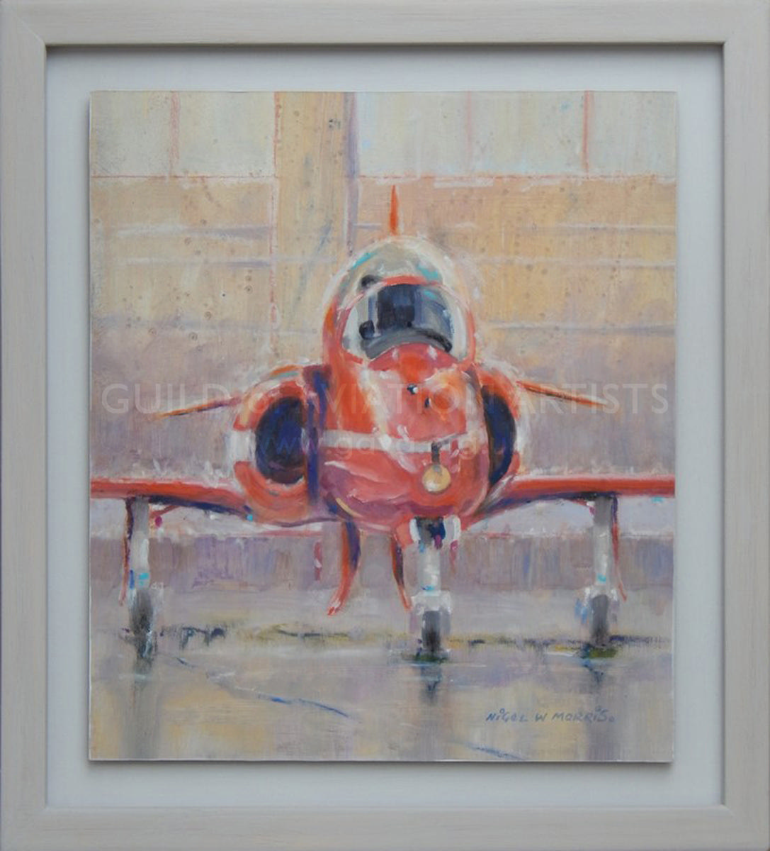 Red Arrow in Hanger